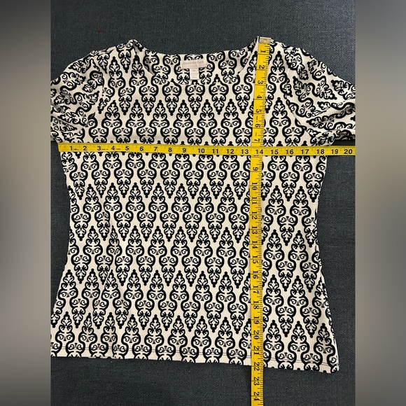 Charter Club Blue and White 3/4-Sleeve Top - Picture 7 of 9